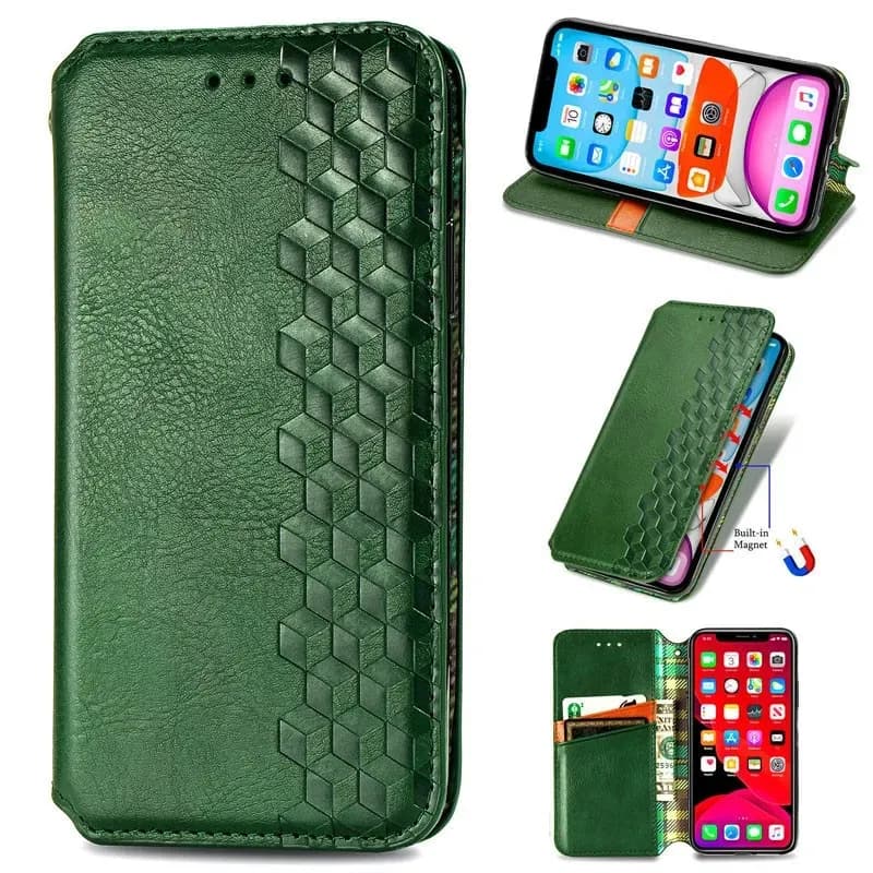 Кожаный чехол-книжка GETMAN Cubic (PU) для Samsung Galaxy S24 - фото 1