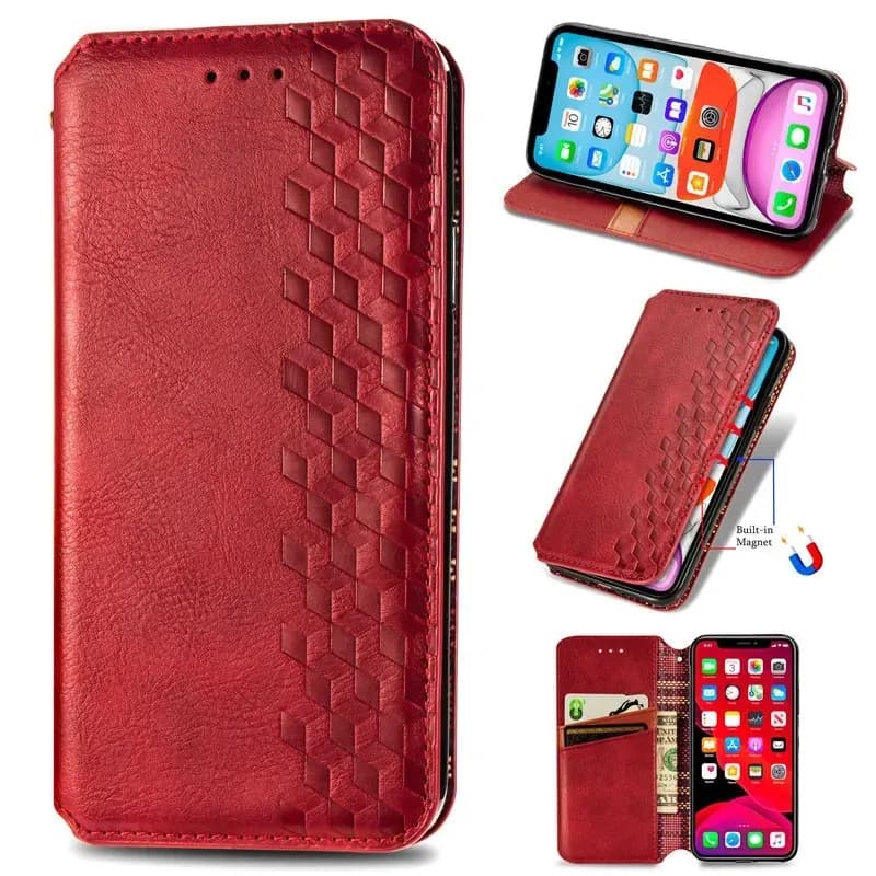 Кожаный чехол-книжка GETMAN Cubic (PU) для Samsung Galaxy S24 Ultra - фото 1